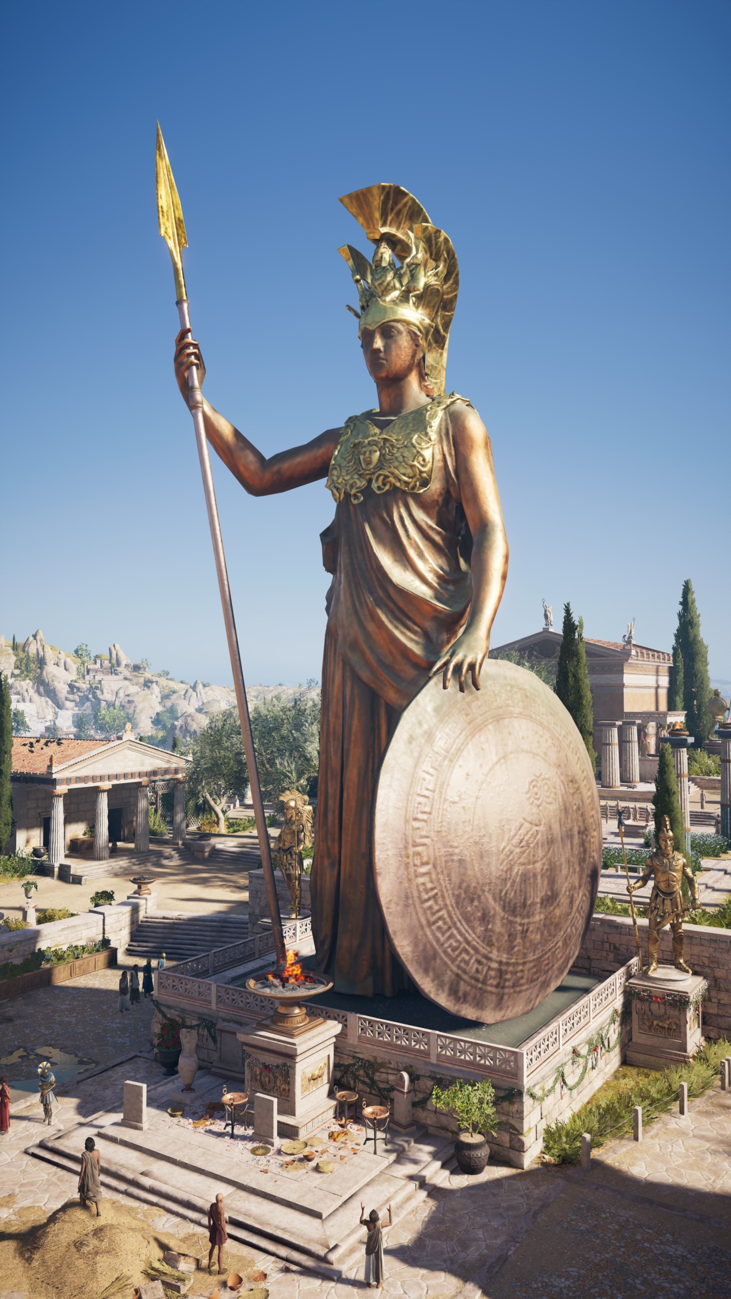 Ancient Greek Mythology Outdoor Lareg Life Size Statue of Athena