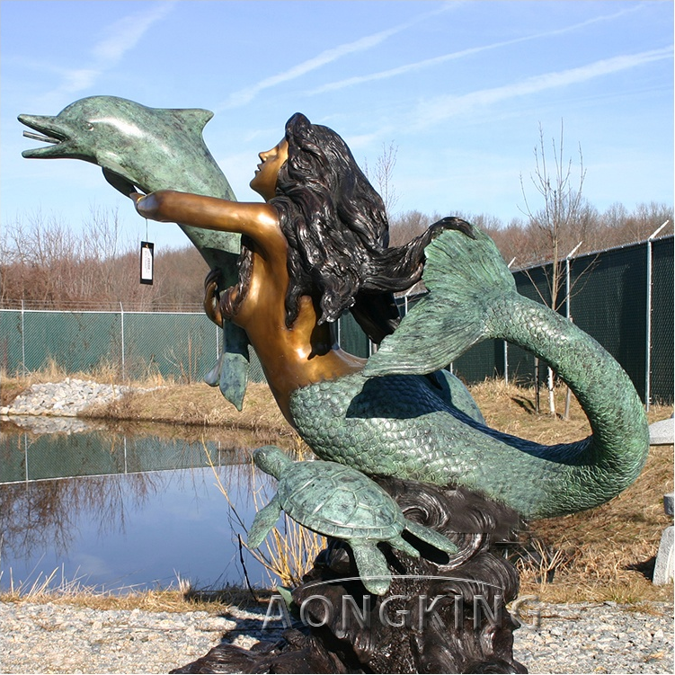 bronze mermaid fountain