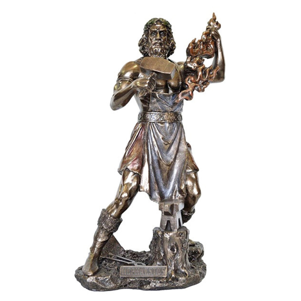 Ancient Greek God Bronze Hephaestus Statue