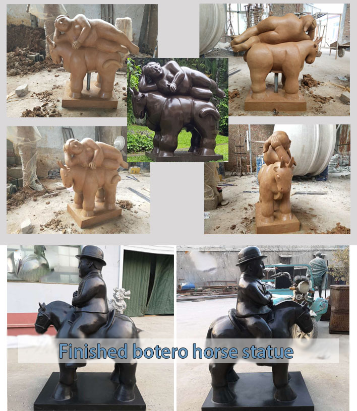 finished botero statue in bronze