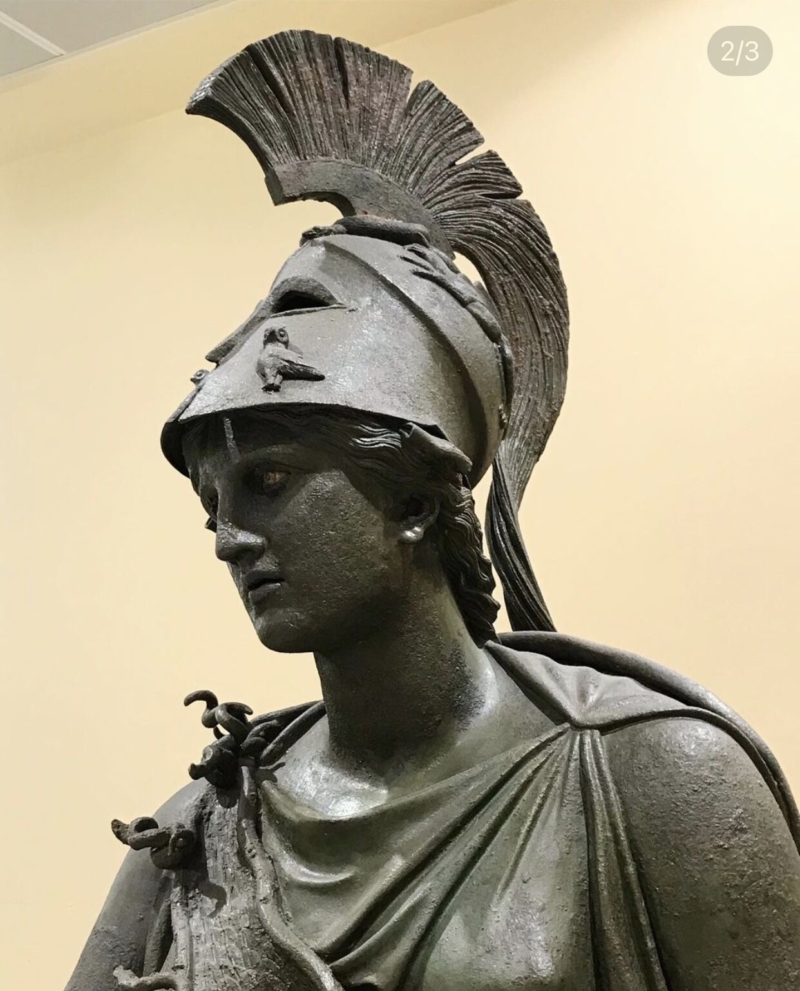 large athena sculpture