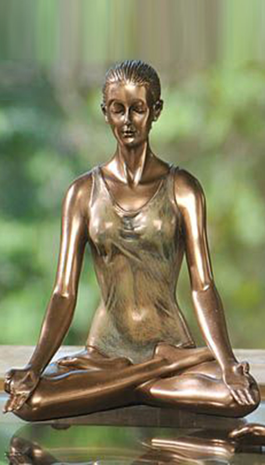 bronze yoga statues