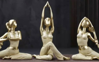 Custom sculpture bronze yoga statue
