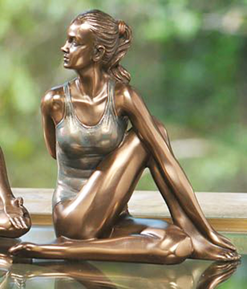 yoga practice sculpture