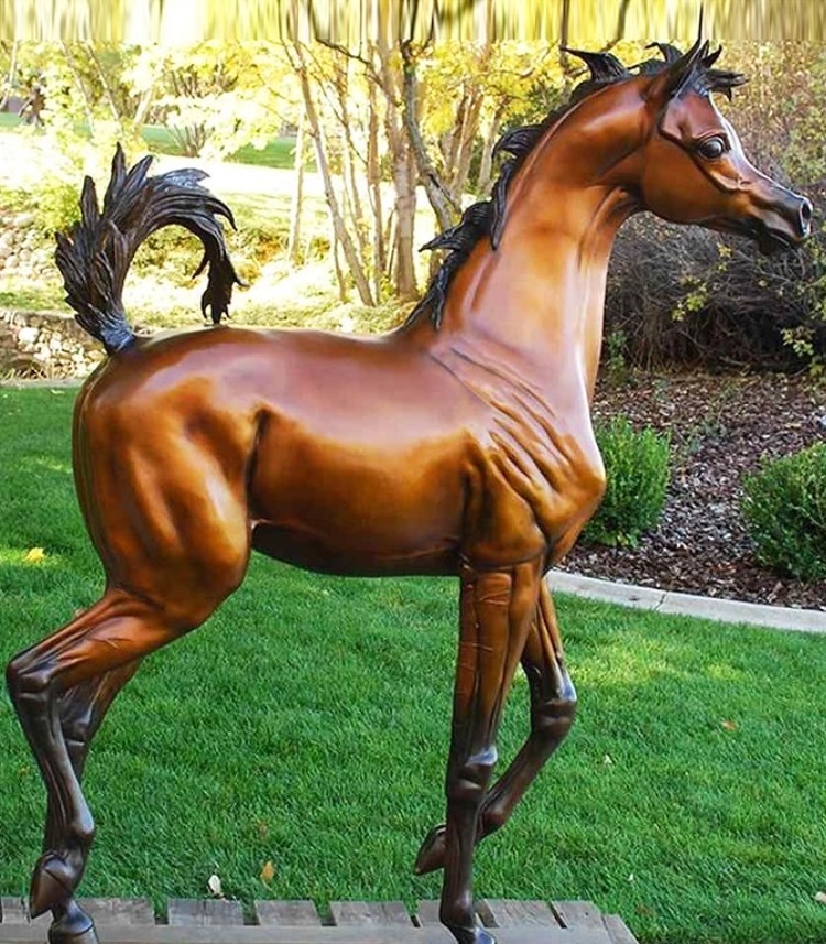 Arab bronze pony horse