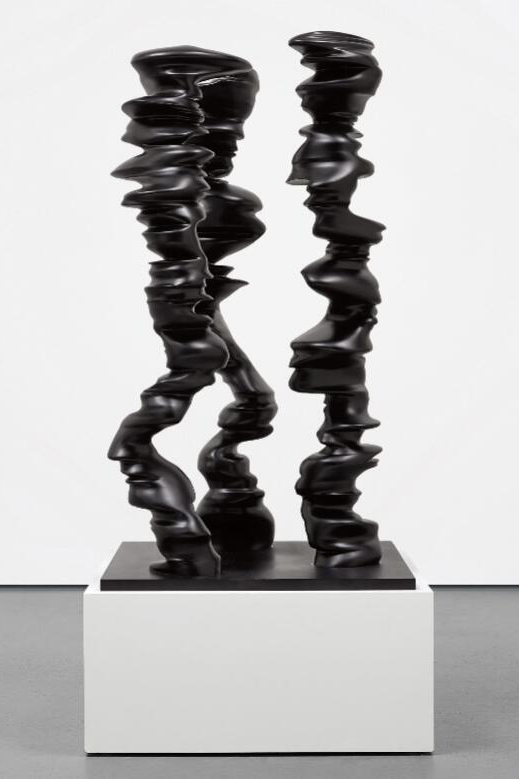 black sculpture of cragg