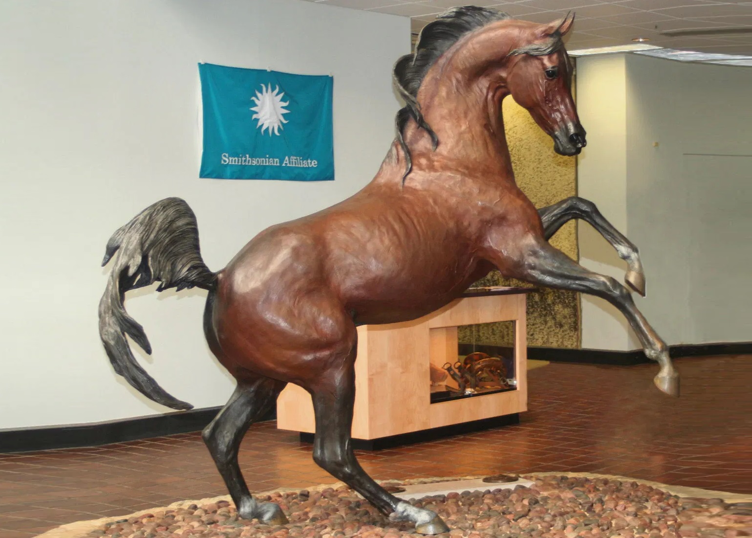 Bronze 2 Legs Standing Arabian Horse Statue