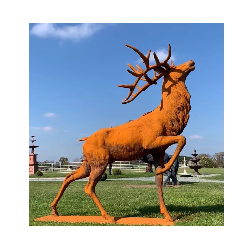 iron deer statues