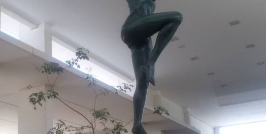 vintage yoga statue for gym