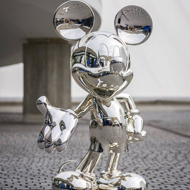 POLISH BRONZE SCULPTURE OF Mickey Mouse sculpture