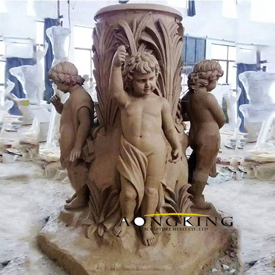 custom made angel fountain sculpture