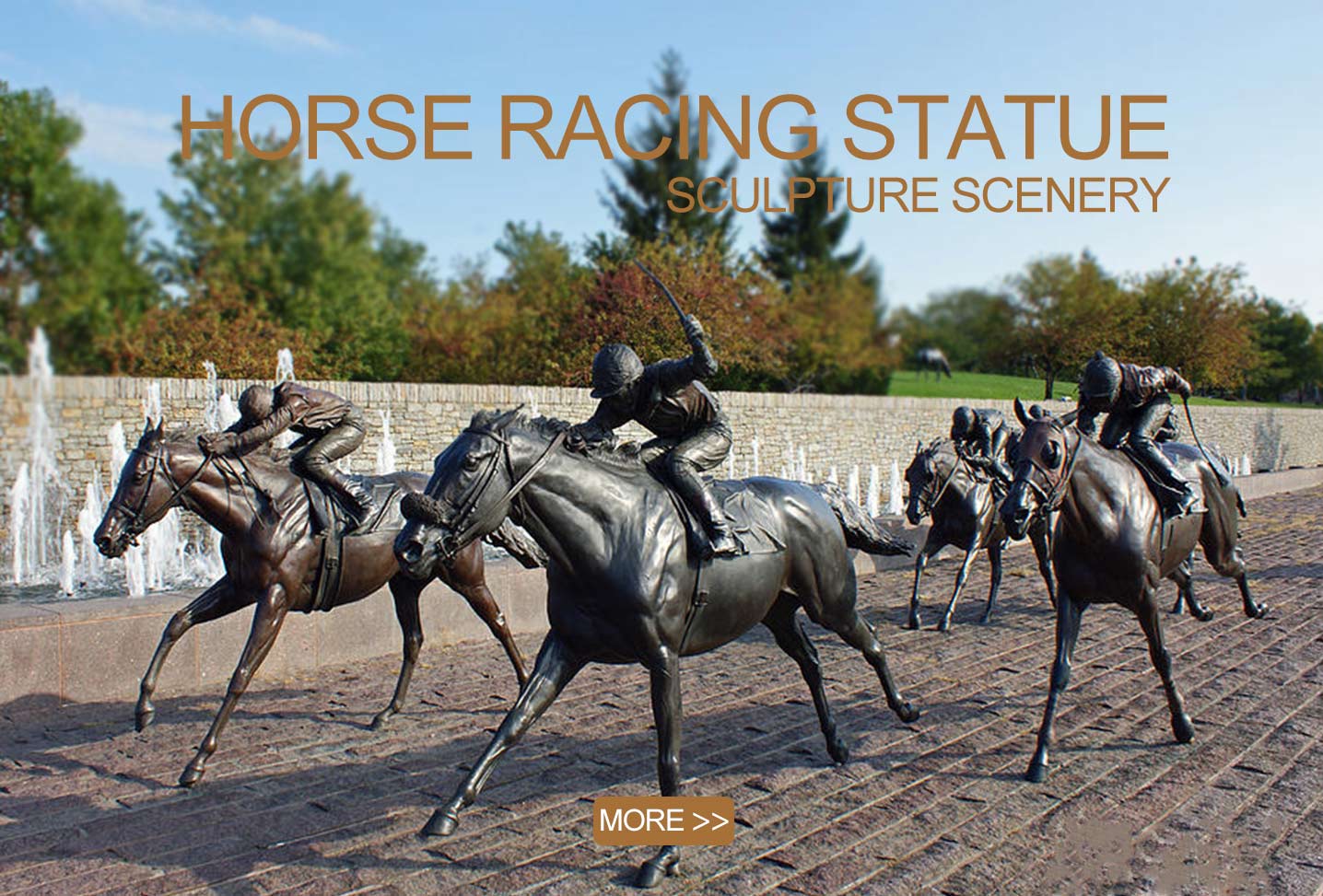 horse racing statue