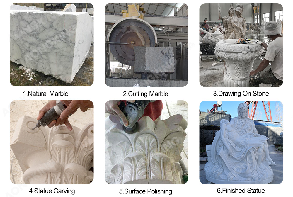 marble sculpture Production Process