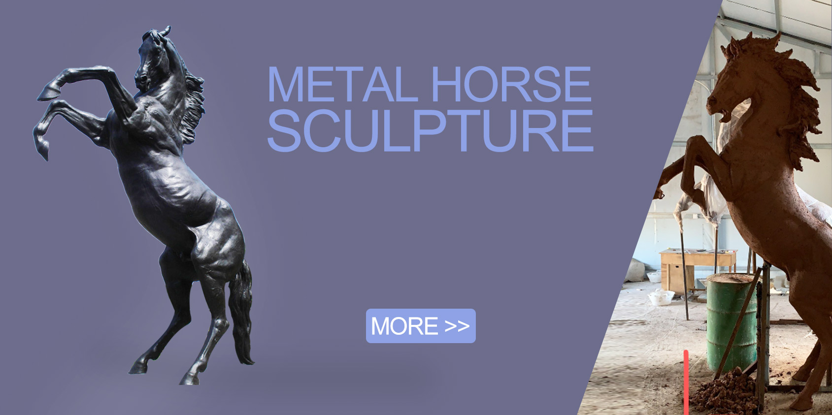 metal horse sculpture