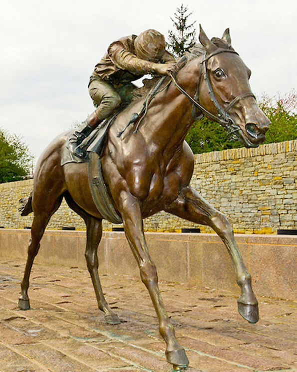yard jockey statue