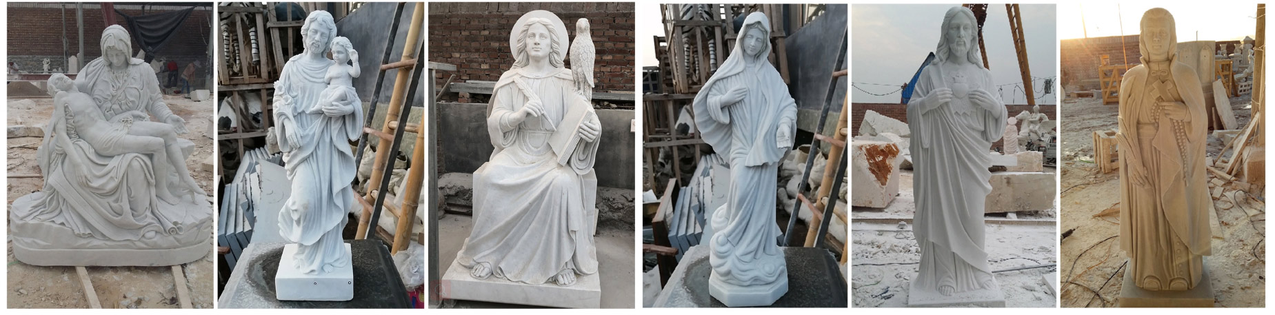 Aongking Custom-made finshed Marble Religious Statues
