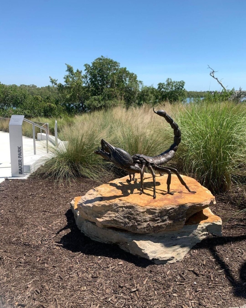 outdoor scorpion sculpture