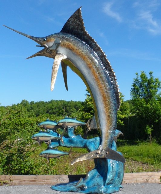 Bronze Swordfish statue
