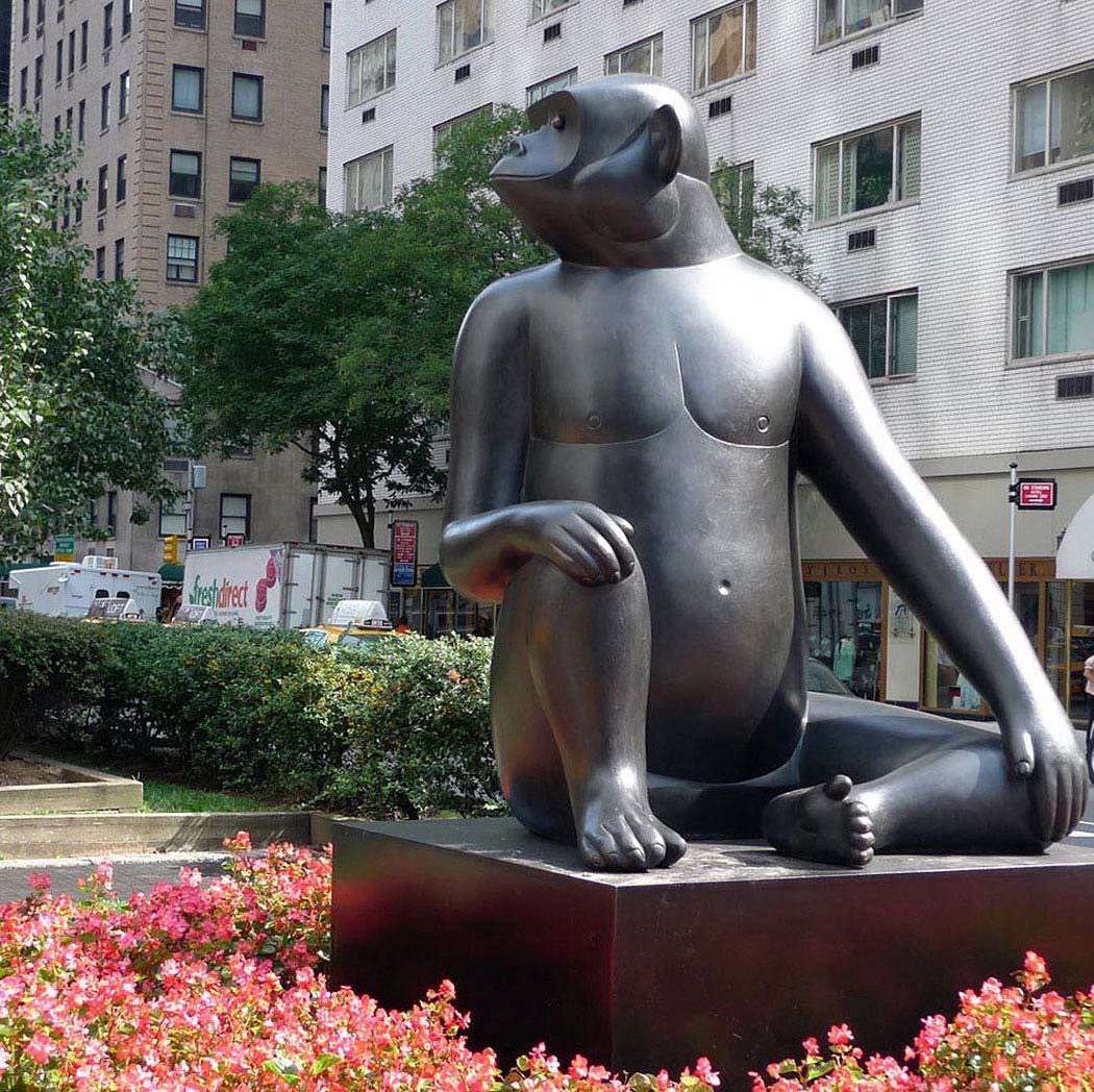 garden monkey statue 