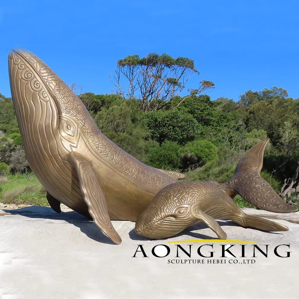 whale bronze sculptures (3)