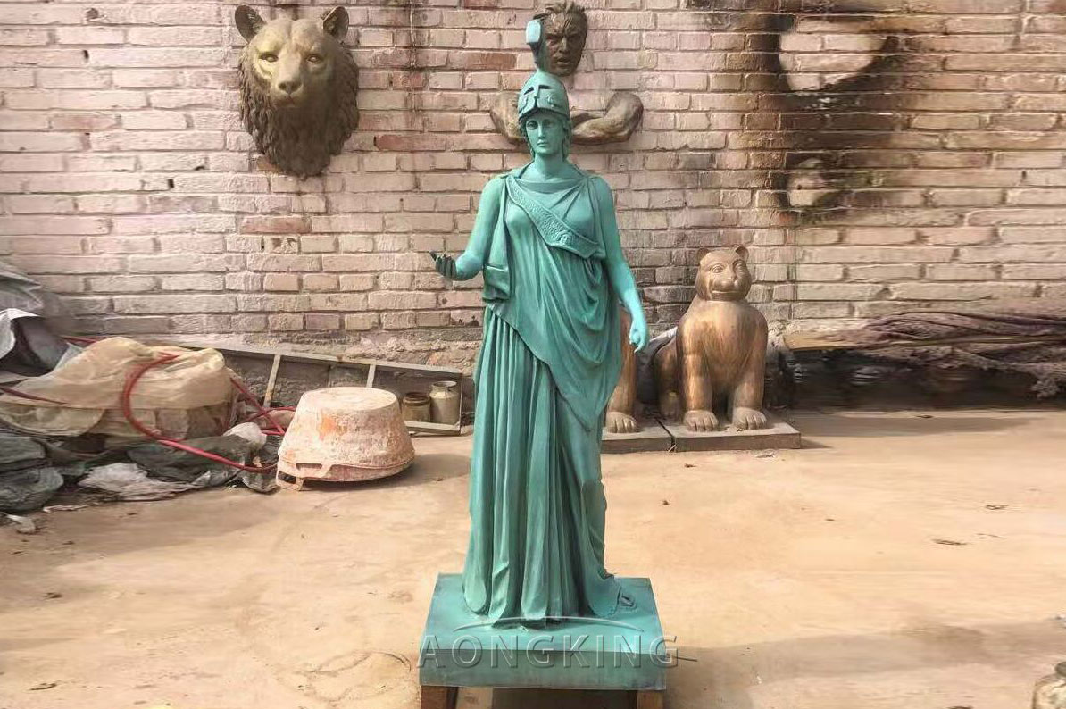 custom sculpture from photo of Bronze classica Athena statue