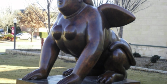 Botero large angel statue bronze for outdoor decor