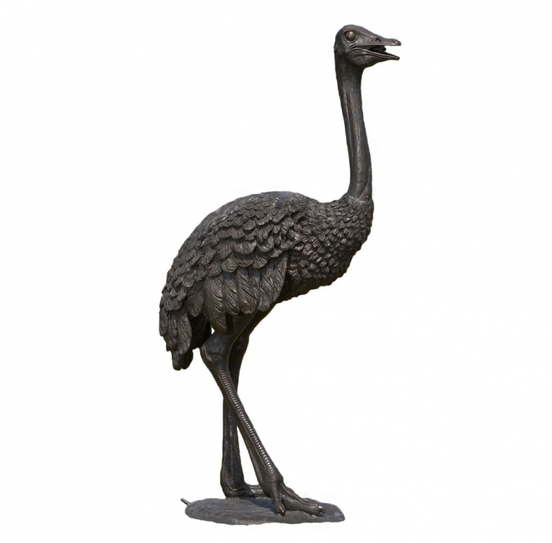 Large Bronze Ostrich Sculpture