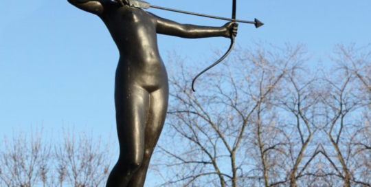 bronze Artemis statue