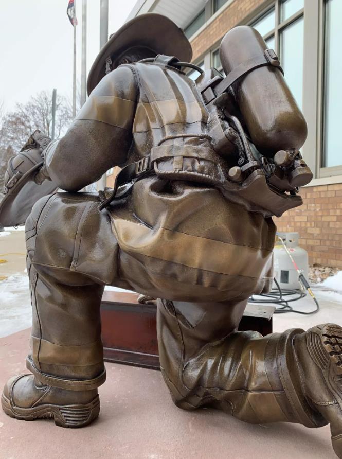 Bronze Fireman Statue (4)