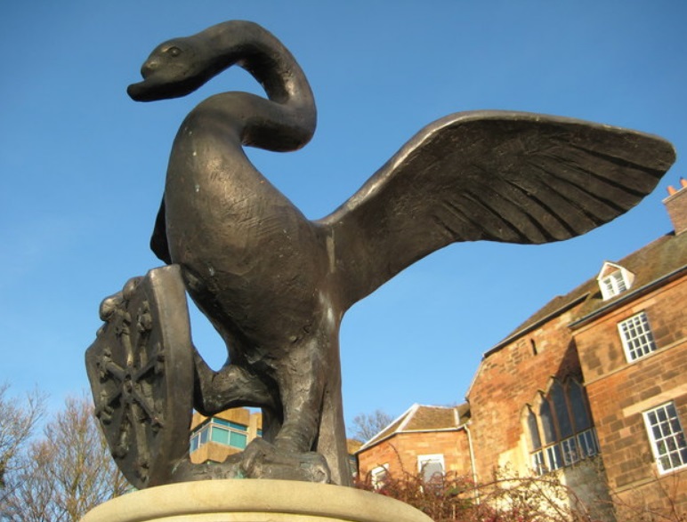 bronze swan statue 1