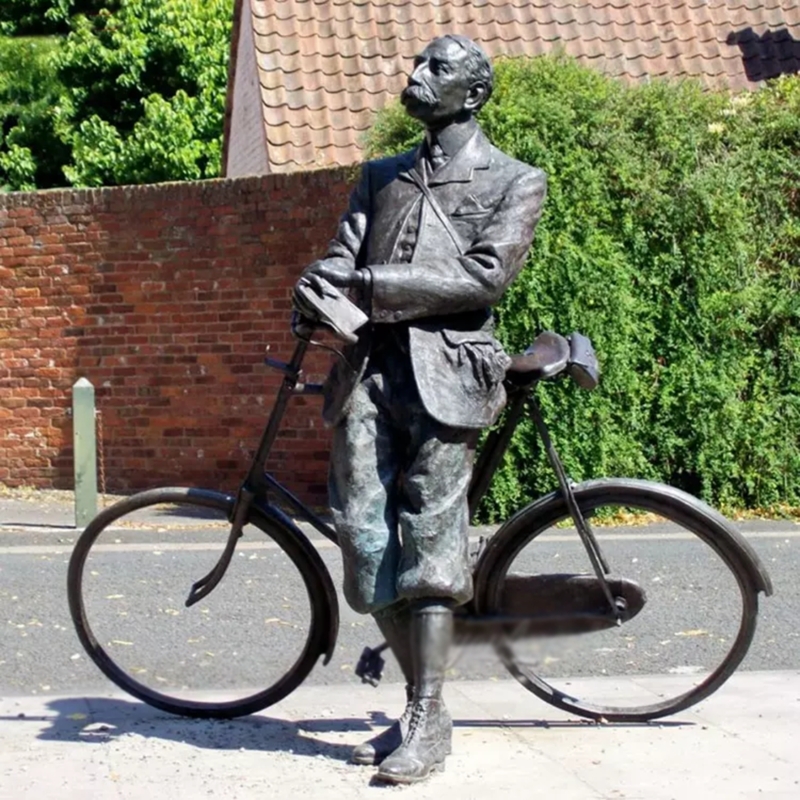 Bronze Bicycle Statue