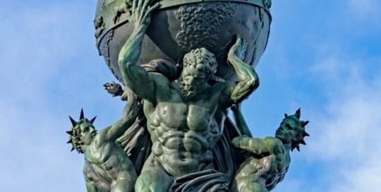 Symbol Sage Greek Mythology Titan statue
