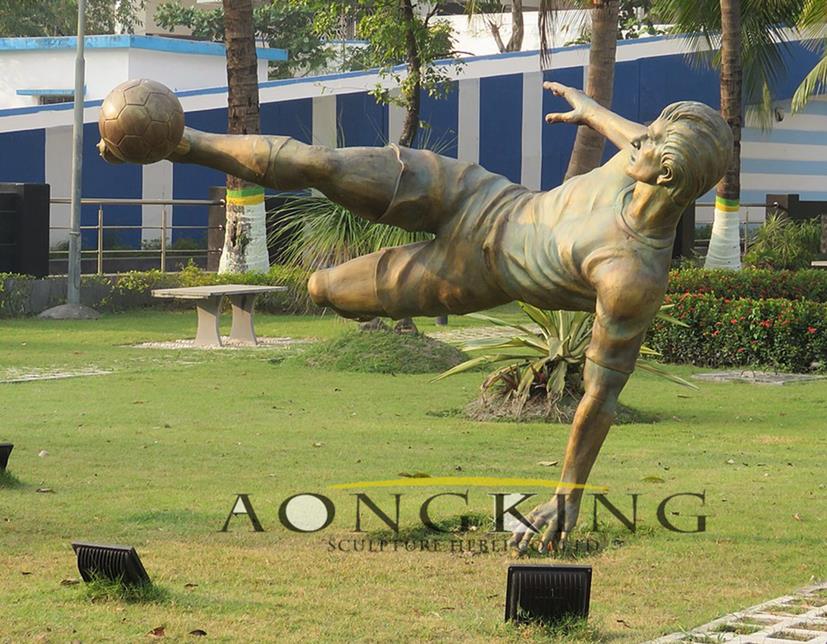 football sportsman sculpture