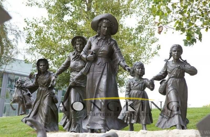 First Pioneer Woman's Saga statue sculpture