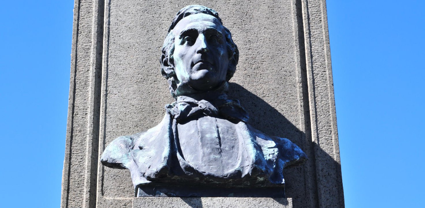 bronze bust John Tyler statue