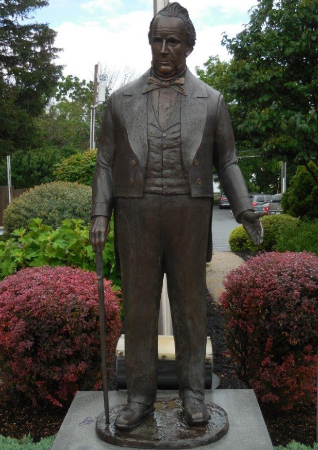 James Buchanan Bronze memorial sculpture