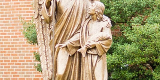bronze St.Raphael Statue