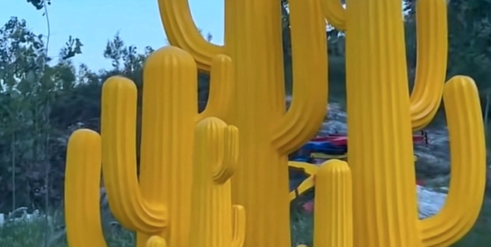 Metal Contemporary cactus sculpture