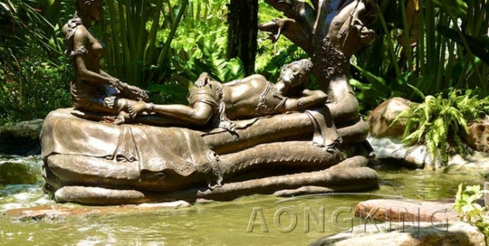 bronze Thailand buddha fountain sculpture