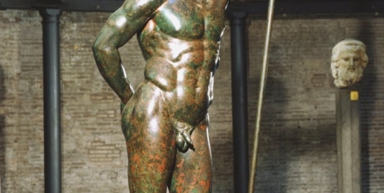 bronze greek prince sculpture