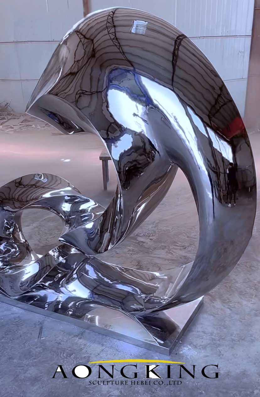 stainless steel smooth sculpture (2)