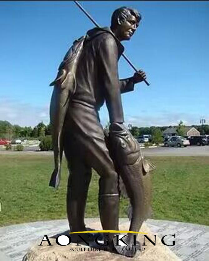 bronze fisherman statue
