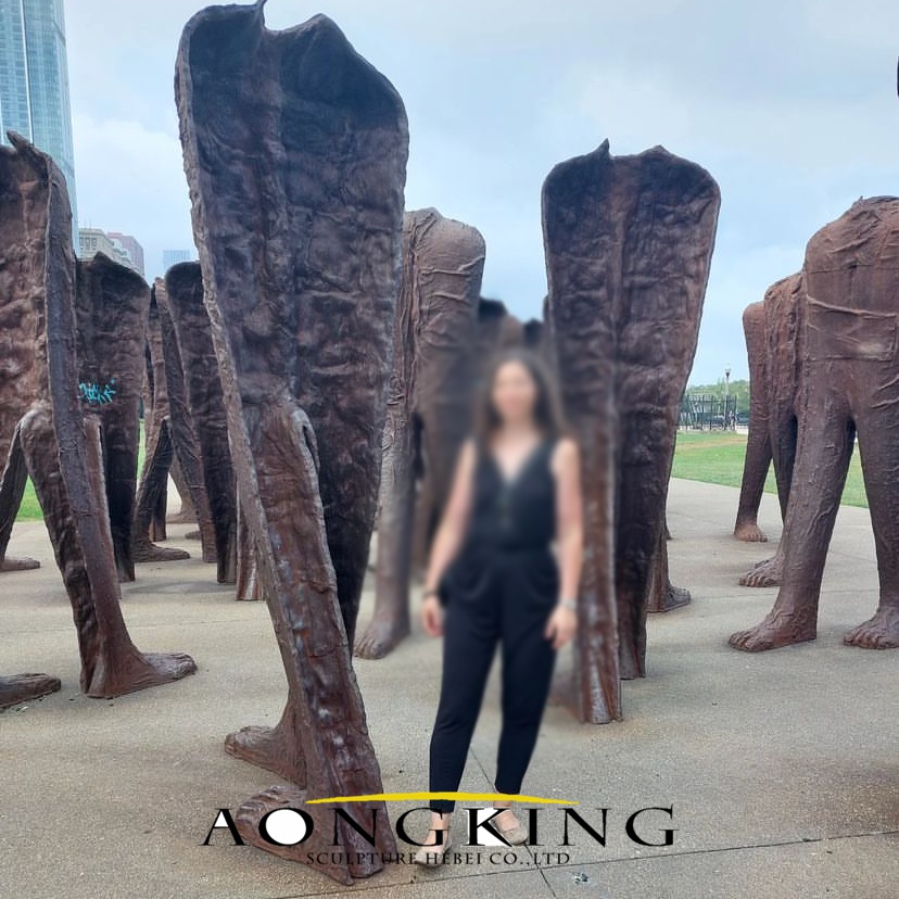 huge cast aluminum legs sculpture