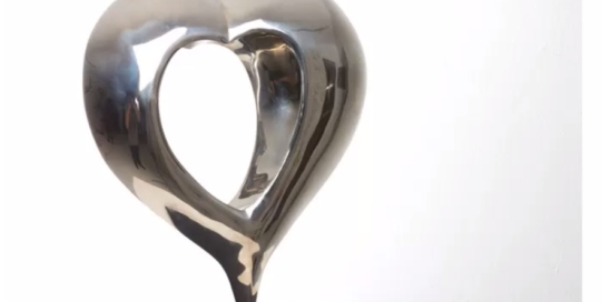 Stainless Steel Heart-Shape Sculpture