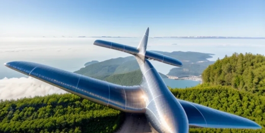 stainless steel airplane sculpture