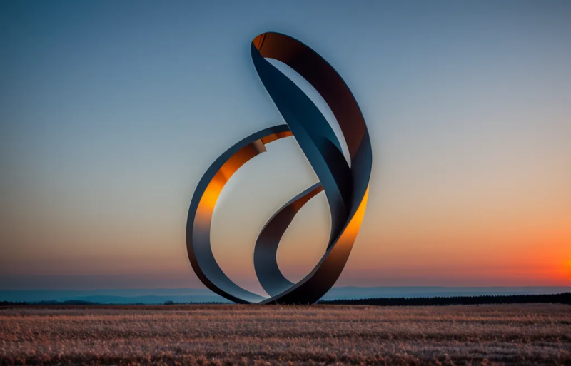 abstract steel landmark artwork