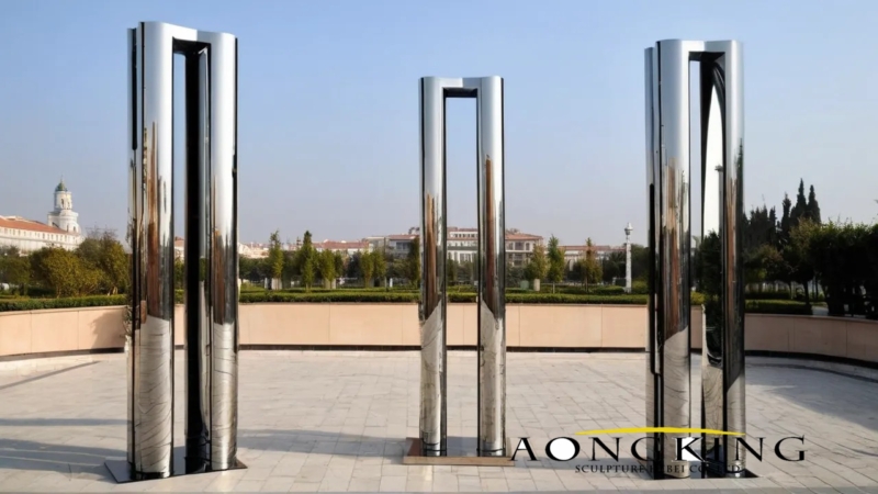 set pillars of the future steel sculpture