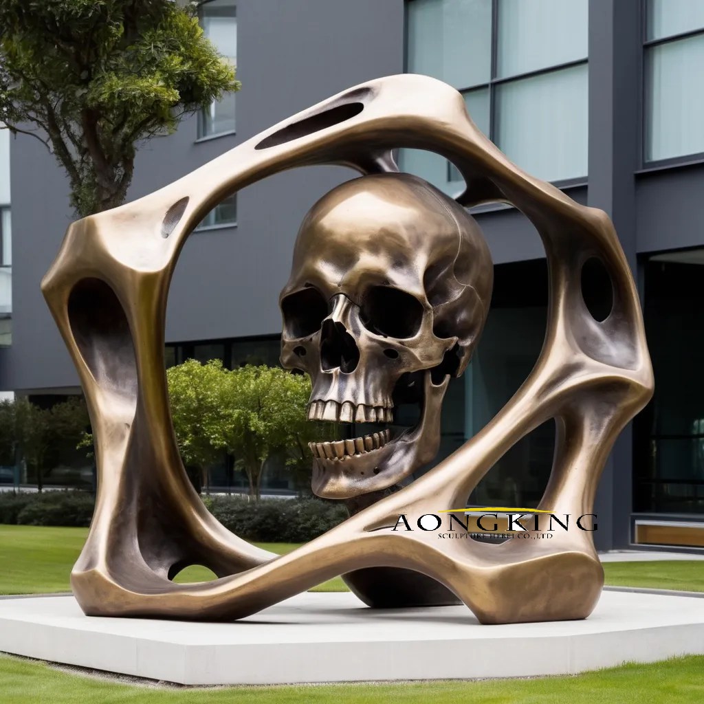 bones skull in the sculpture