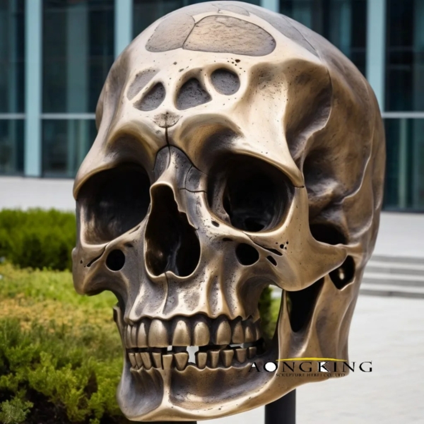 figure skull sculpture
